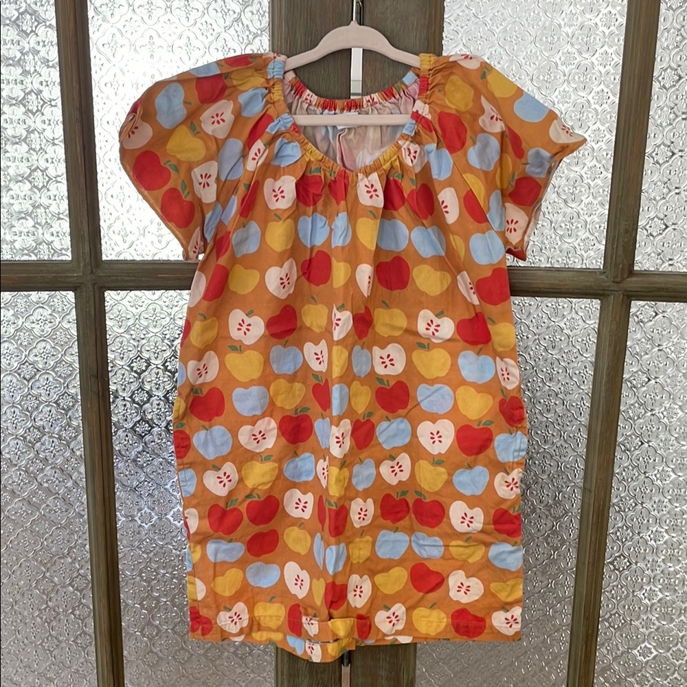 La Paloma Girl’s Apple Print Dress - Size 6-7Y
